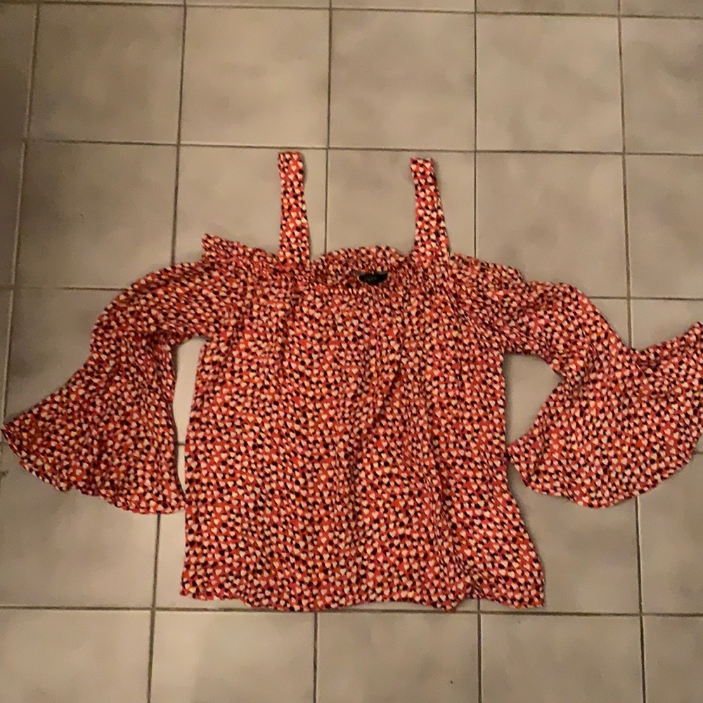 J Crew patterned silk top